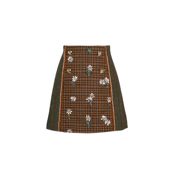 NEW CELIA B bonheur mini skirt in brown - Picture 7 of 7